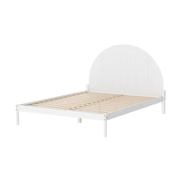 Bed Frame Queen Size Wooden White DALY