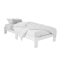 Artiss Bed Frame King Single Size Wooden White JADE