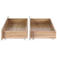 Artiss 2pcs Under Bed Storage with Wheels Rolling Wooden Drawers Single & Double