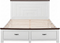Artiss Double Wooden Bed Frame and 2 Bedside Table Bedroom Furniture Set