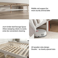 Artiss Queen Wooden Bed Frame and 2 Bedside Table Bedroom Furniture Set