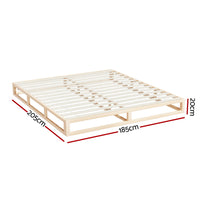 Bed Frame King Size Wooden Base Mattress Platform Timber Pine KALAM