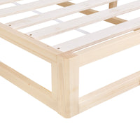 Bed Frame Queen Size Wooden Base Mattress Platform Timber Pine KALAM