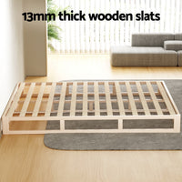 Bed Frame Queen Size Wooden Base Mattress Platform Timber Pine KALAM