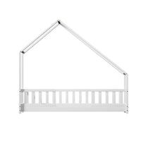 Bed Frame Wooden Kids House Single Frame White PAVO