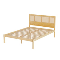 Bed Frame Double Size Rattan Wooden RITA