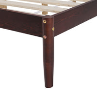 Bed Frame Queen Size Wooden Base Mattress Platform Timber Walnut VISE