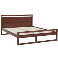 Bed Frame Queen Size Wooden Walnut WITTON