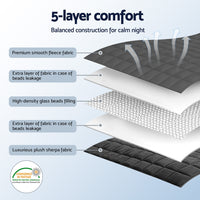 Giselle 9KG Weighted Blanket Adults Kid Anti Anxiety Gravity Blankets Sherpa Fleece