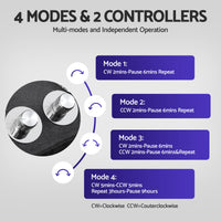 Embellir Watch Winder Automatic Double Watch Winder Box LED Black