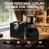 Embellir Watch Winder Box Automatic Single Quiet Carbon Fibre Black