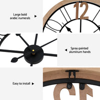 60CM Wall Clock Wooden