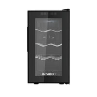 Devanti Wine Fridge Cooler 8 Bottles