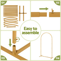 Wedding Arch Backdrop Stand Set of 3 Gold Metal Wedding Arched Frame, Easy to Assemble, Stable Balloon Arch Standfor Wedding, Baby Shower, Party Decoration