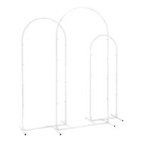 Wedding Arch Backdrop Stand Set of 3 Metal Wedding Arched Frame White, Easy to Assemble, Stable Balloon Arch Standfor Wedding, Baby Shower, Party Decoration