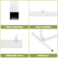 Wedding Arch Backdrop Stand Set of 3 Metal Wedding Arched Frame White, Easy to Assemble, Stable Balloon Arch Standfor Wedding, Baby Shower, Party Decoration