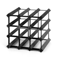 Wine Rack 12 Bottle Black