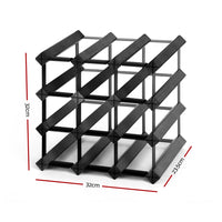 Wine Rack 12 Bottle Black