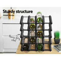 Wine Rack 20 Bottle Black