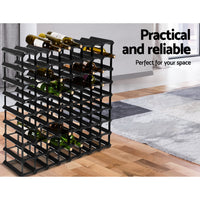 Wine Rack 72 Bottle Black