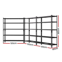 3 x 1.8M Giantz Garage Shelving Warehouse Rack