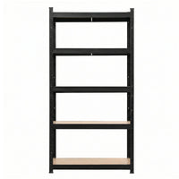 Giantz Garage Shelving 1.6X0.8m Warehouse Shelves Storage Rack Pallet Racking Black