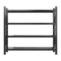 2Mx1.8M Garage Shelving Warehouse Rack Pallet Racking Storage Shelf Black