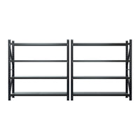 4Mx2M Garage Shelving Warehouse Rack Black