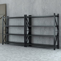 4Mx2M Garage Shelving Warehouse Rack Black