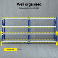 4Mx2M Garage Shelving Warehouse Rack Blue