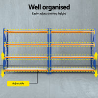 4Mx2M Garage Shelving Warehouse Rack Orange