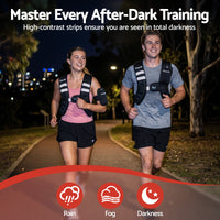 Everfit 5kg Weighted Vest Men Women, Reflective Running Vest with Armband Pouch