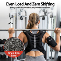 Everfit 10kg Weighted Vest Men Women, Reflective Running Vest with Armband Pouch