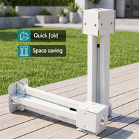 Instahut Outdoor Umbrellas Base Steel Umbrella Holder 25 to 35mm White