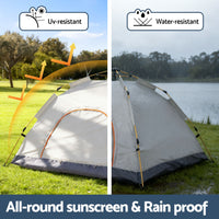 Weisshorn Camping Tent Instant Tent Pop up 2 Person Outdoor Hiking Tents Hiking Beige