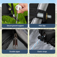 Weisshorn Camping Tent Car SUV Rear Hatchback Tents Canopy Portable Outdoor Family Black