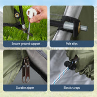 Weisshorn Camping Tent Car SUV Rear Hatchback Tents Canopy Portable Outdoor Family green