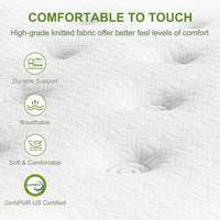 BedStory Single 30cm Hybrid Mattress Cooling Gel Memory Foam 5 Zone Pocket Spring Bed Temperature Regulating