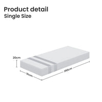 20cm Single Reversible Gel Memory Foam Mattress BedStory Medium Soft & Firm