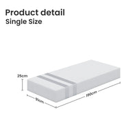 25cm Single Reversible Gel Memory Foam Mattress BedStory Medium & Firm