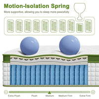 BedStory 34cm King Single Latex Hybrid Mattress Medium Firm - 5 Zone Pocket Spring Bed for Pressure Relief Motion Isolation