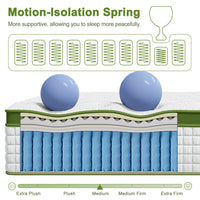 BedStory 34cm King Single Latex Hybrid Mattress Medium Firm - 5 Zone Pocket Spring Bed for Pressure Relief Motion Isolation