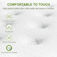 BedStory 34cm King Single Latex Hybrid Mattress Medium Firm - 5 Zone Pocket Spring Bed for Pressure Relief Motion Isolation
