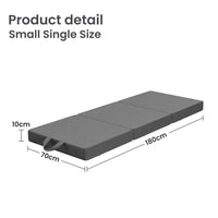 10cm Small Single BedStory 3-Fold Mattress Folding Foam Bed Washable Cover, 180x70cm