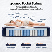 RoomSense Queen 34cm Medium Soft Gel Mattress Bundle, Oatmeal Bed Frame