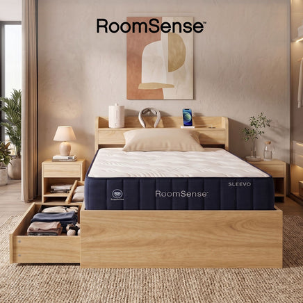 RoomSense Single Firm Mattress 26cm Bundle with Storage Bed Frame
