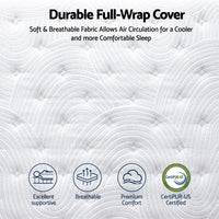 RoomSense Queen 34cm Medium Soft Gel Mattress Bundle with 2 Cooling Pillows