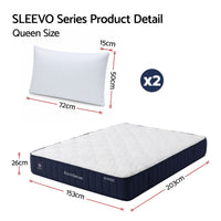 RoomSense Queen 30cm Medium Firm Latex Mattress Bundle with 2 Pillows