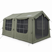 Weisshorn Inflatable Cabin Camping Tent Olive Green Mesh Entry 520x360cm