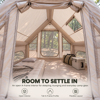 Weisshorn A-Frame Inflatable Air Tent with Mesh Windows, Family Glamping